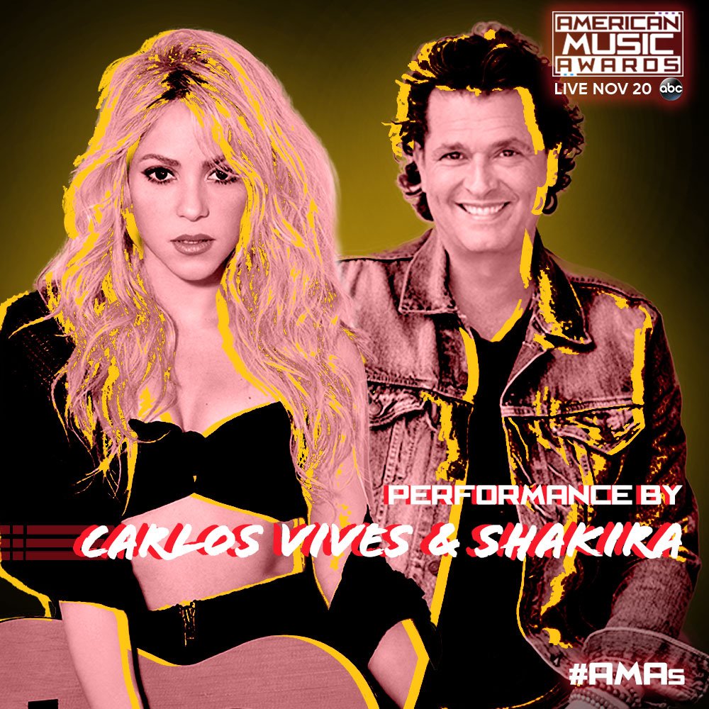 Shak is performing at this year's @AMAs with @carlosvives! It's live on @ABCNetwork on 20 Nov. #AMAs ShakHQ https://t.co/FDqSqkC976