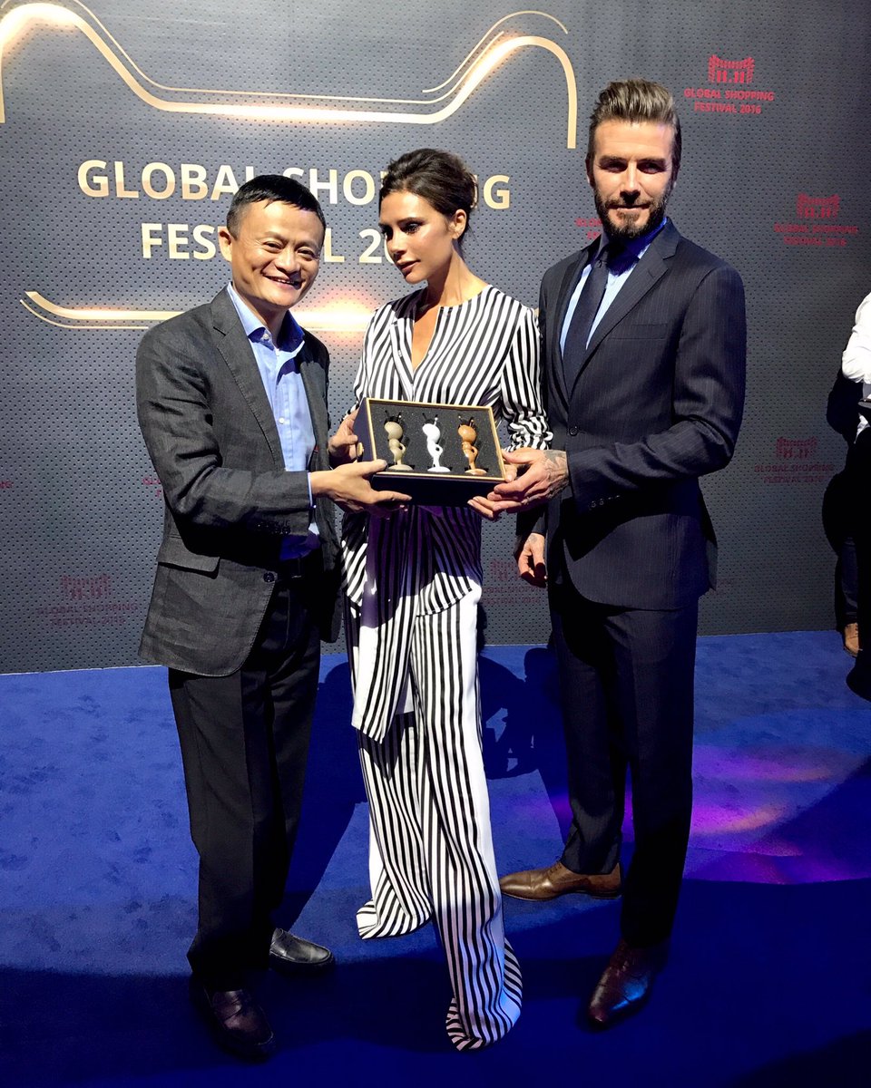 So nice to attend yesterday's Alibaba Global Shopping Festival with #JackMa and David x VB https://t.co/S3dOZ9NM16