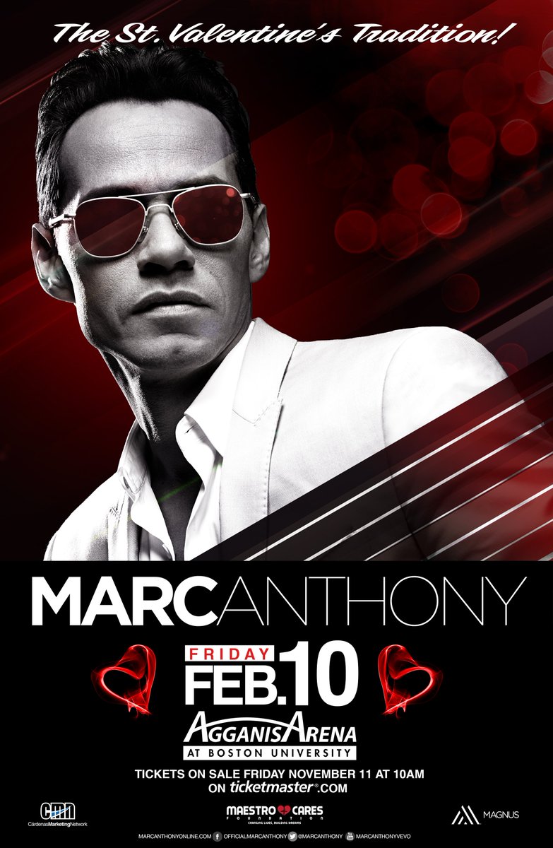 The pre-sale has started at @AgganisArena #Boston for the #MarcAnthonyLive #Tour2017! https://t.co/Gm9f7Gxjo1 https://t.co/lnX8OpnWs1