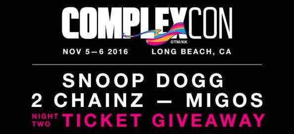 who wanna come c me @ComplexCon Sunday 11/6 n LBC ?? win tix @MERRYJANE: https://t.co/qLFFKfPesA https://t.co/ibidbOcZyA