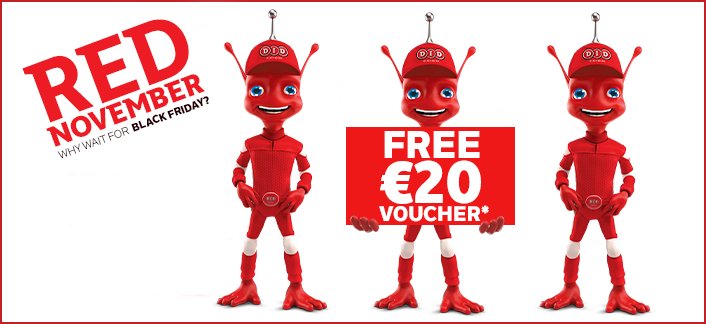 Why wait until Black Friday? Get all the best bargains now! €20 voucher when you spend €200 https://t.co/96oIxW88gQ https://t.co/ODpqp5CLAm