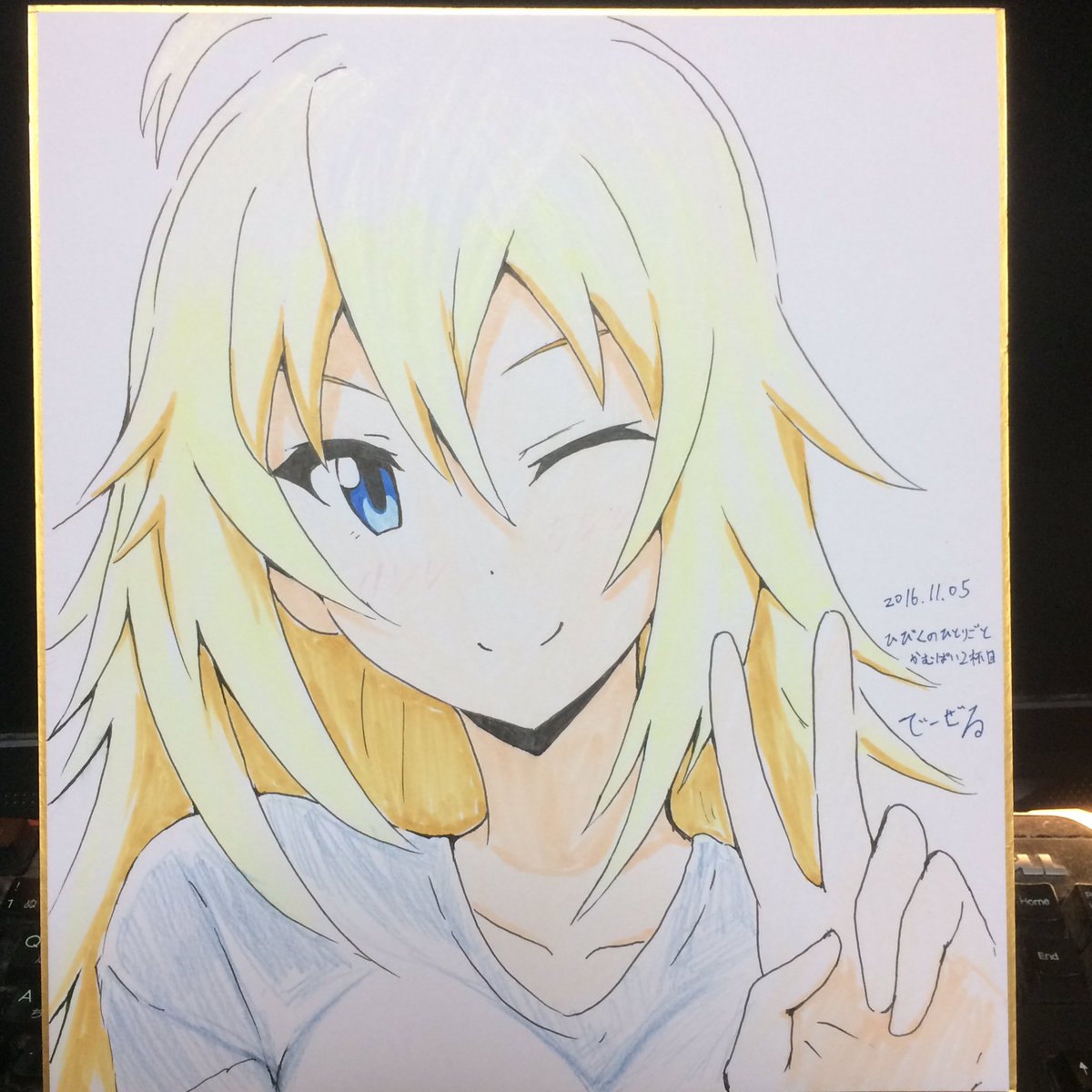 今日は響さんのイベント、ひびくのひとりごとに行くので、1枚色紙ってみた!競女の日下生美桜を描いてみたぜっ! 今日は響さんのイベント、ひびくのひとりごとに行くので、1枚色紙ってみた!競女の日下生美桜を描いてみたぜっ!