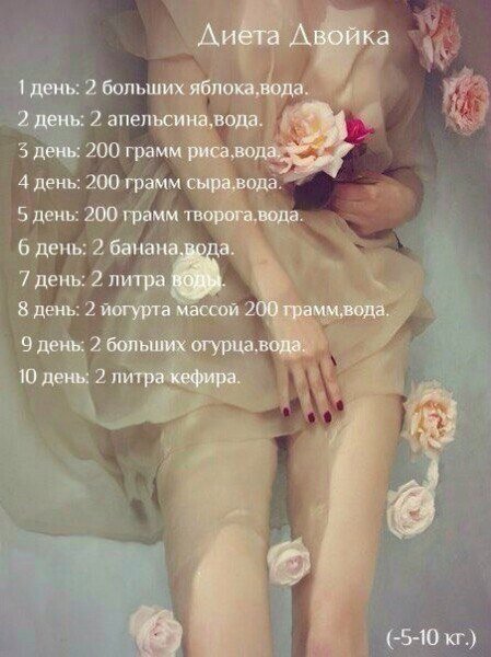 Диета Двойка 10 Дней Меню