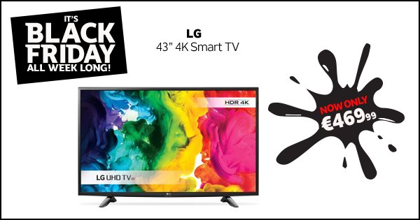 Enjoy your favourite shows like never before with LG 4K ultra HD smart TV #BlackFriday https://t.co/LFxOgnFN8L https://t.co/x0kkNRR7EX