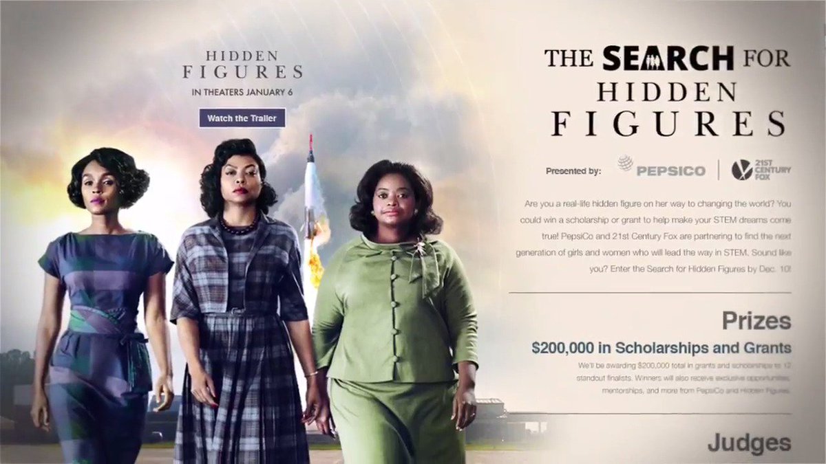 Calling all girls and women in #STEM: Enter the #Search4HiddenFigures now! ????????????????????????  https://t.co/JbgJO2fxy1 https://t.co/Xl3UiBIE8H