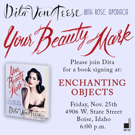 Book signing in #boise with @jenavonteese November 25th https://t.co/cCmHMYw6kM