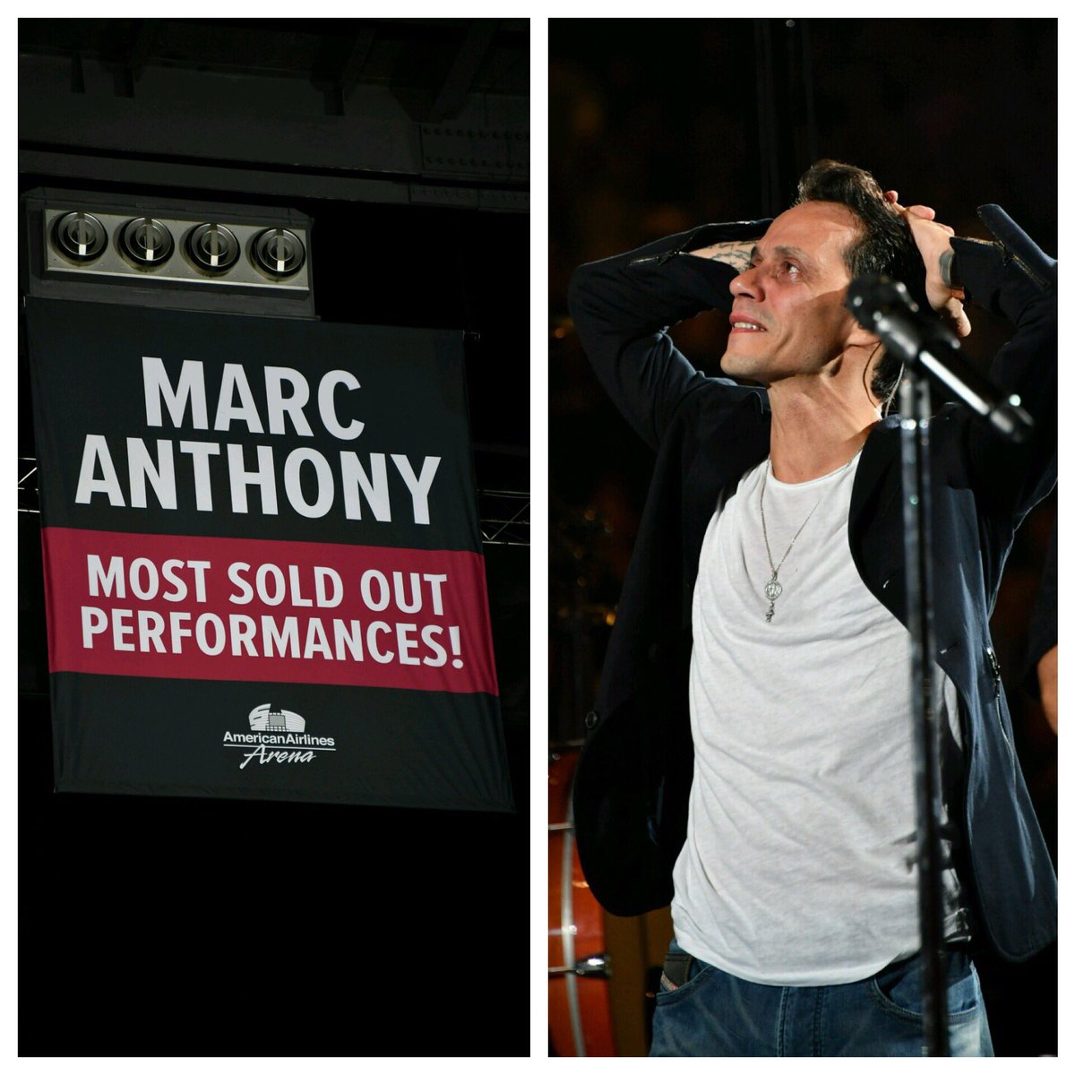 RT @AAarena: Tonight we honor @MarcAnthony with a banner that will forever hang inside our arena! ???? https://t.co/GrgaWYsxRD