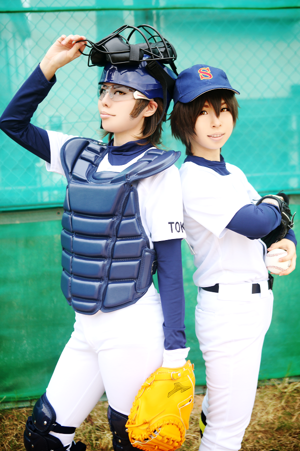 「コスプレ」ダイヤのA御幸一也沢村栄純:かなたそ()撮影:正宗さん() 「コスプレ」ダイヤのA御幸一也沢村栄純:かなたそ()撮影:正宗さん()