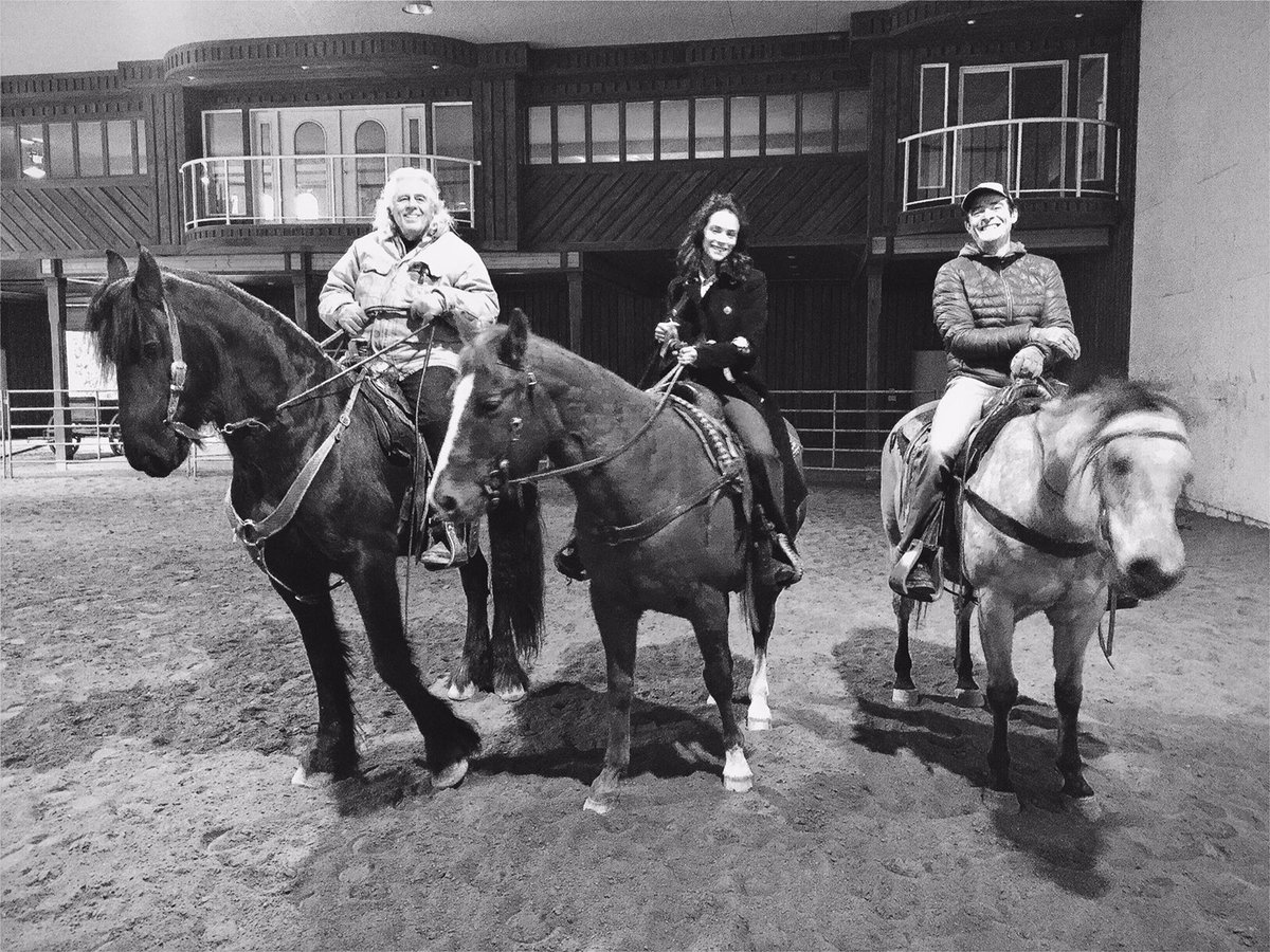 Danny Virtue my horse Lucky & Goran Visnjic & I... horsing around. #puns #Timeless https://t.co/8TC84lq8uz