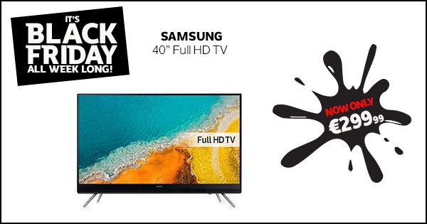 Get the Samsung 40" Full HD LED TV for just €299.99 at DID this #BlackFriday week! https://t.co/61vJzheyFy https://t.co/wMJcbiNKSb