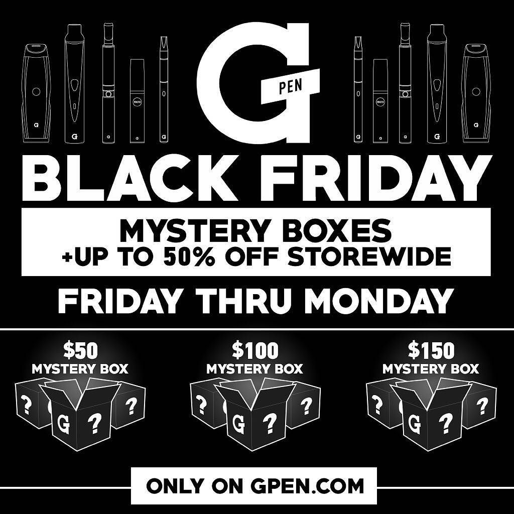 holiday blaze ???????? @GPen Blacc Friday Mystery Boxes + up to 50% off storewide !! smoke it up… https://t.co/ADJqJBUTVa https://t.co/Bv6uHgGfzM