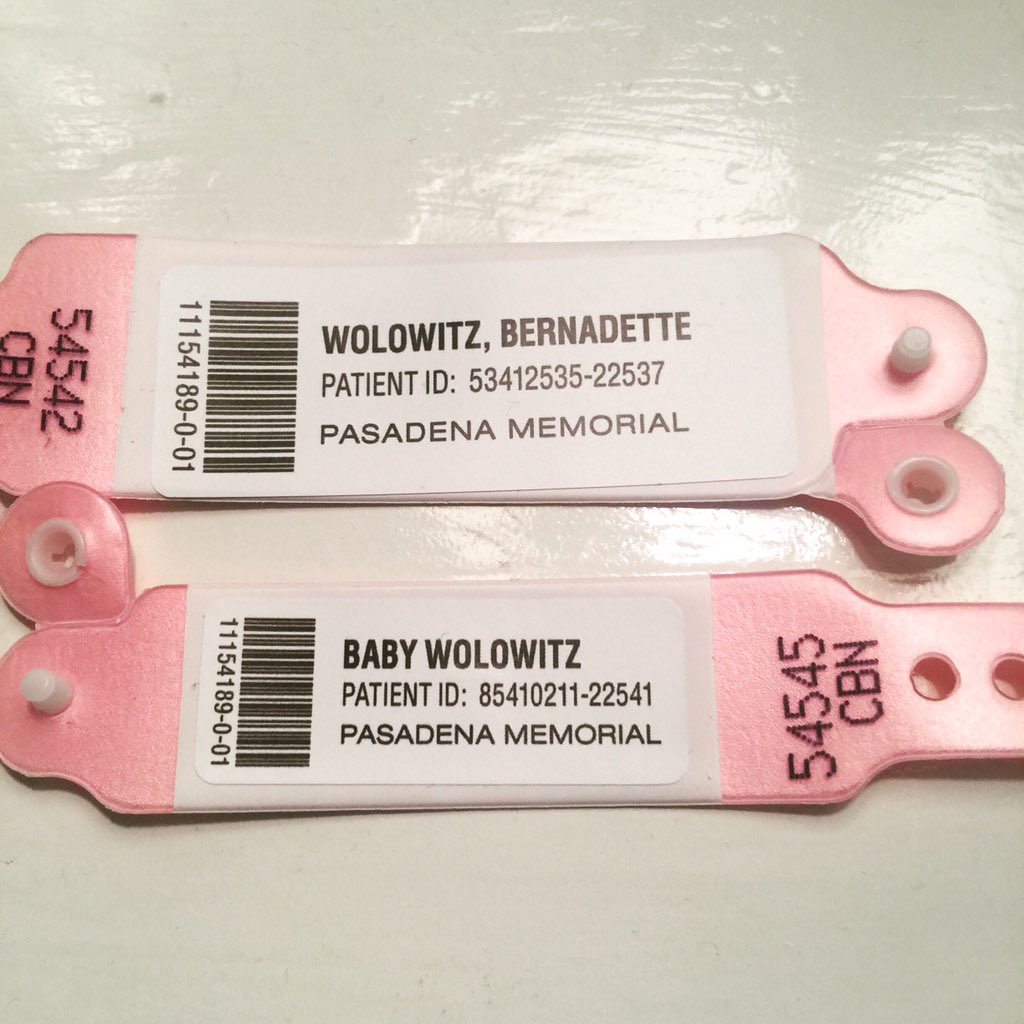 Hospital bracelets from last night's @bigbangtheory episode! ???? https://t.co/O2GyvGGGGu