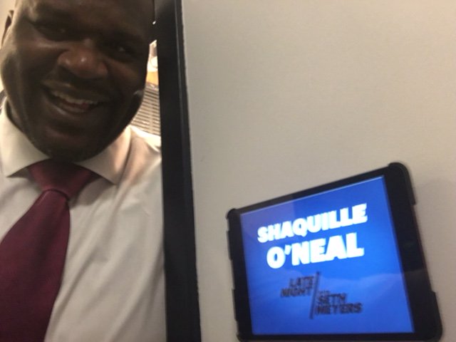 It's going down on @LateNightSeth tonight! We're talking all things #ShaqAClaus. https://t.co/pIG9lIOnIf