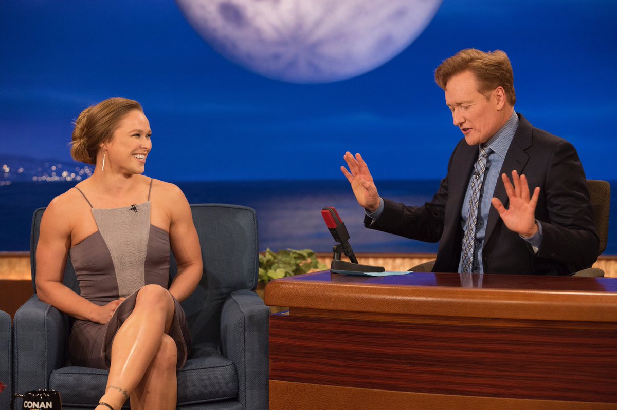 RT @danawhite: Check out @RondaRousey on @TeamCoco in 10 mins on TBS!!! https://t.co/vee6pVHjg7