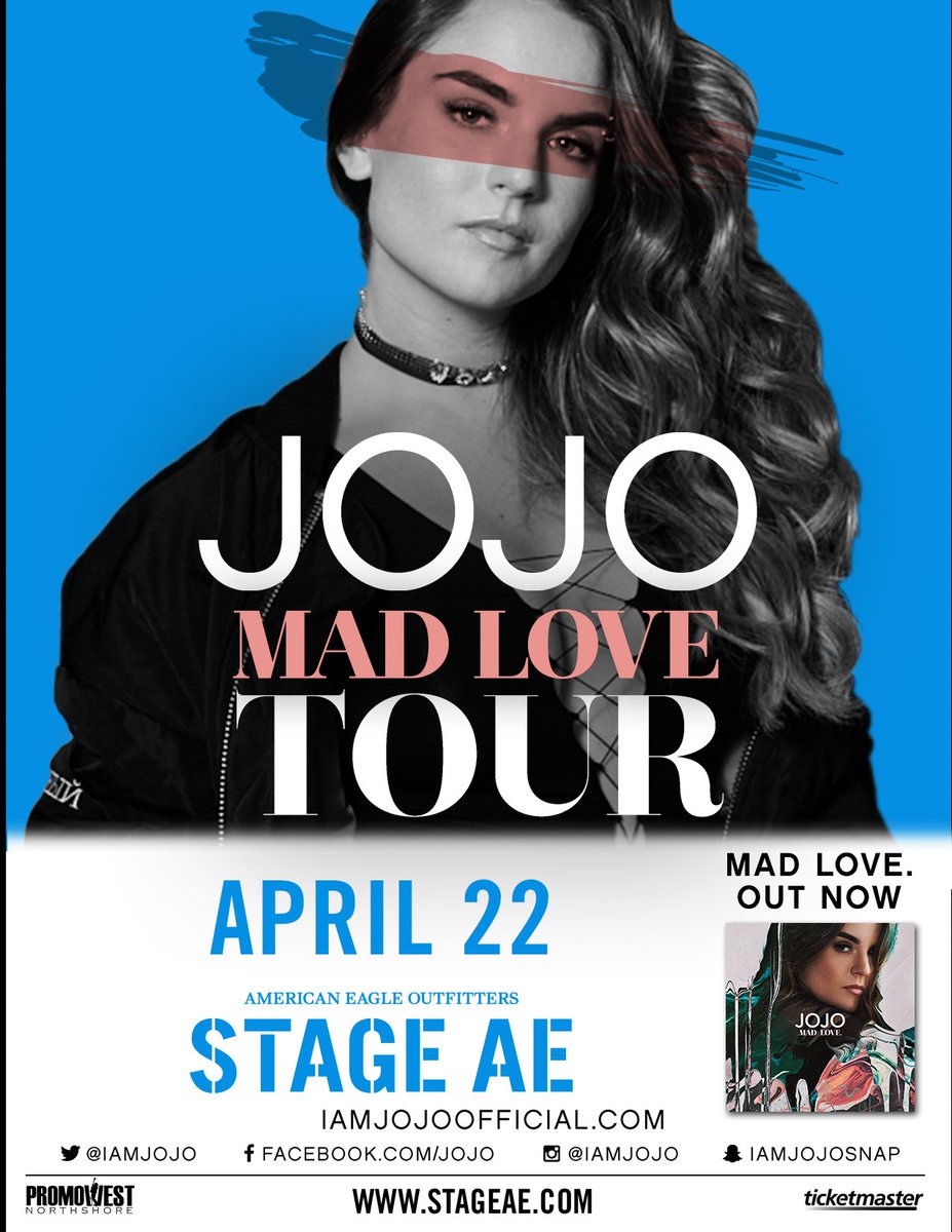 RT @Stage_AE: ON SALE/ @iamjojo on 4/22! Tickets are available via Ticketmaster: https://t.co/CWndCdfywh https://t.co/89PPjn7G8g