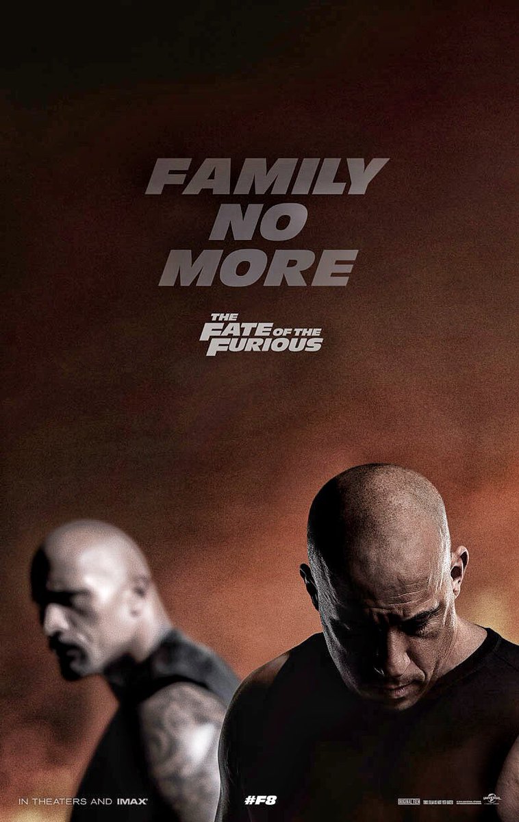 For you, it's family. 

For me, it's personal. 

#FamilyNoMore #FateOfTheFurious https://t.co/kD9lnhAUBc