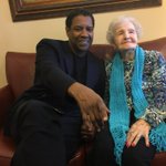 Denzel Washington visits childhood librarian for her 99th Denzel Washington visits childhood librarian for her 99th