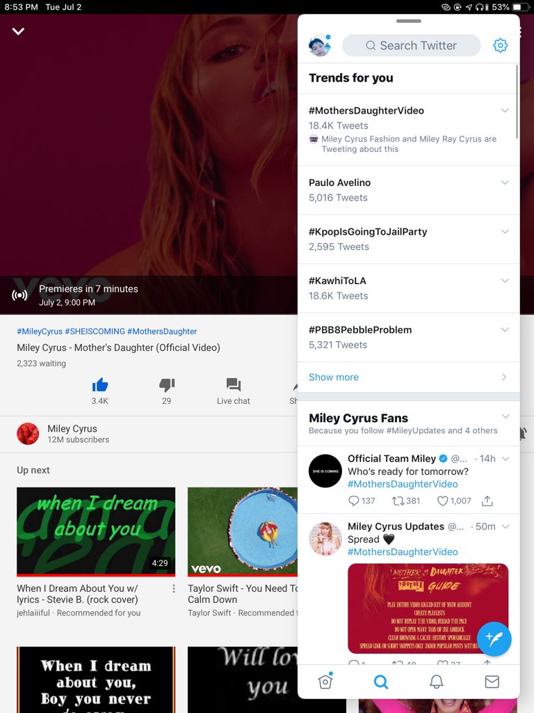 RT @joshjals: @MileyCyrus TRENDING #1 IN THE PHILIPPINES QUEEN! 
#MothersDaughterVideo https://t.co/D2B5HtV5zu