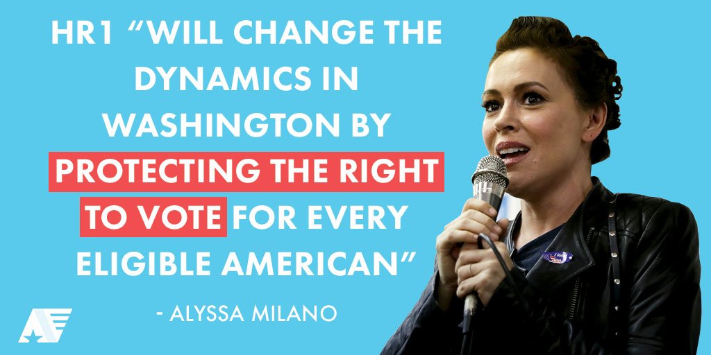 RT @letamericavote: We couldn’t agree more @Alyssa_Milano! RT if you support #HR1! https://t.co/wuF3LgWTzs