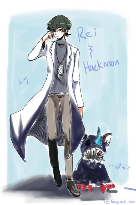 Adult Rei and Hackmon sketch !! !! : DD 大人レイくんとハックモンスケッチです〜 Adult Rei and Hackmon sketch !! !! : DD 大人レイくんとハックモンスケッチです〜