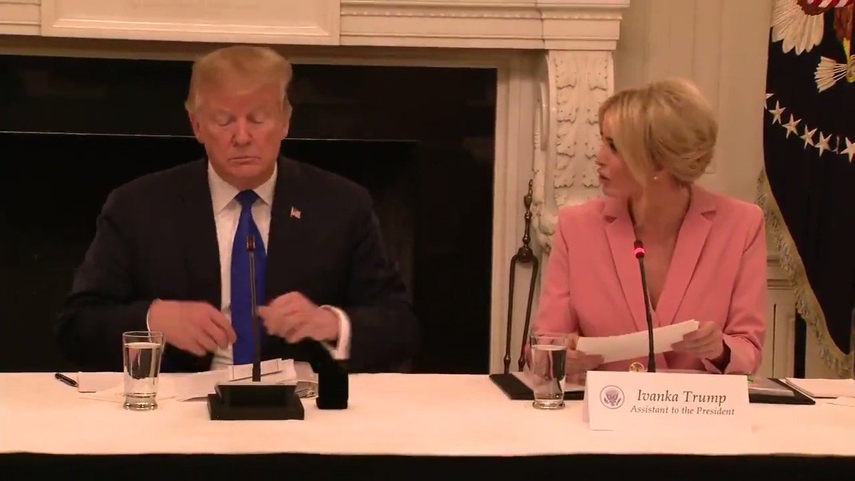 RT @thehill: President Trump, @IvankaTrump, Tim Cook, others attend American Workforce Advisory Board meeting. https://t.co/ZZojG0RAgE