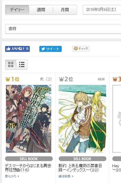 TSUTAYAデイリー、発売2日目「デスマーチからはじまる異世界狂想曲16巻」書籍1位でした!amazonの本 の 売れ TSUTAYAデイリー、発売2日目「デスマーチからはじまる異世界狂想曲16巻」書籍1位でした!amazonの本 の 売れ