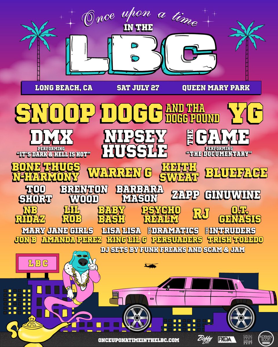 got all the homies comin thru LBC this summer ‼️  tix on sale this Fri dont sleep on it https://t.co/uIFbIbbJK1 https://t.co/DF8oWP4Kbi