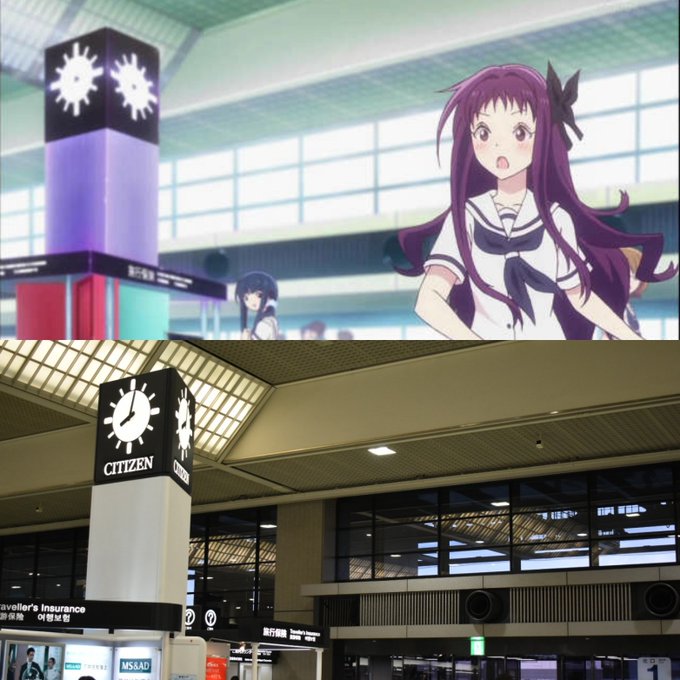 待ち合わせにまだ時間があるので第二ターミナルでハナヤマタ巡礼してます 待ち合わせにまだ時間があるので第二ターミナルでハナヤマタ巡礼してます