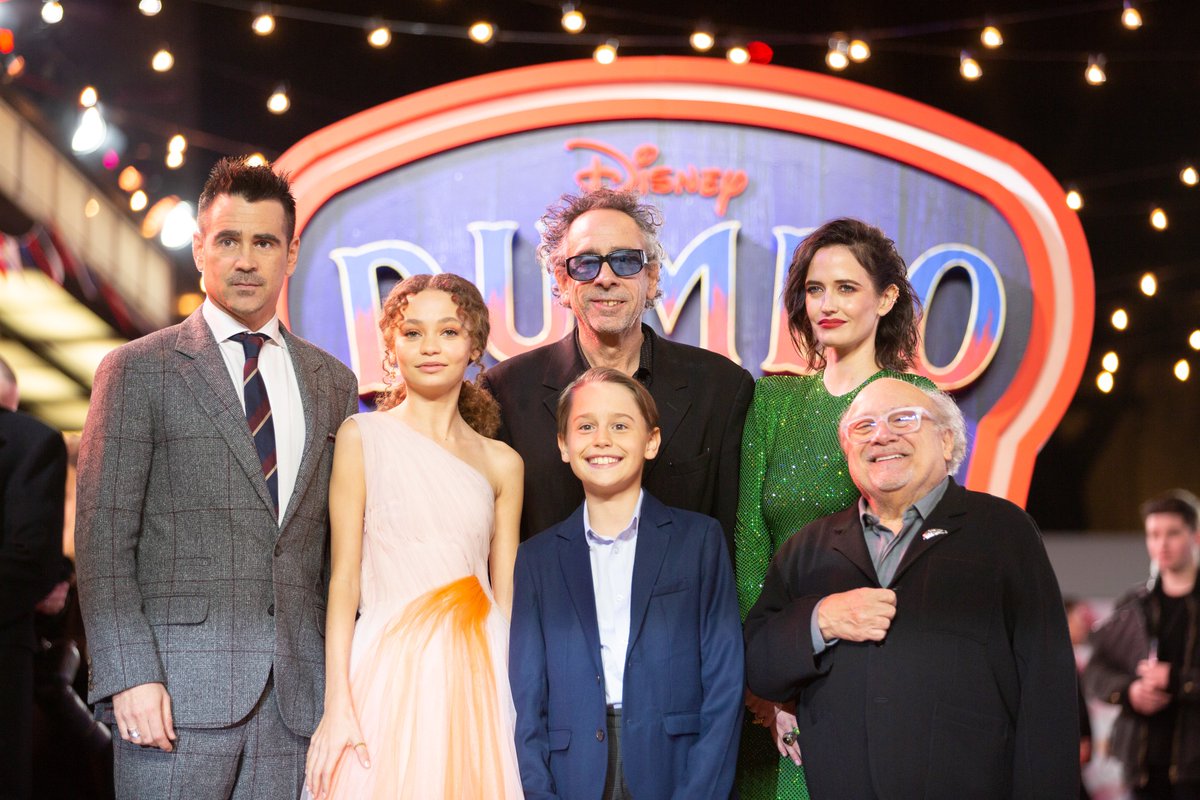 RT @Dumbo: #Dumbo has landed in the UK. Check out photos of the cast at the London Gala screening of Dumbo ✨ https://t.co/SPKR9W3s3n