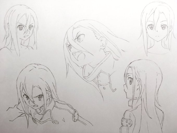 キャラ原案の模写してみました。#絵描きさんとつながりたい #ソードアートオンライン #ガンゲイルオンライン #模写 #鉛 キャラ原案の模写してみました。#絵描きさんとつながりたい #ソードアートオンライン #ガンゲイルオンライン #模写 #鉛