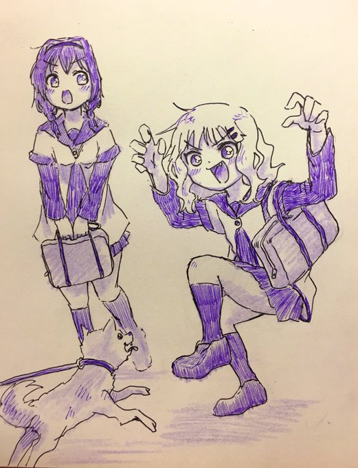 「ゆりゆららららゆるゆり大事件(生徒会ver.)」より、櫻子「近所のワンコ〜と格闘♪」#ゆるゆり #大室櫻子 「ゆりゆららららゆるゆり大事件(生徒会ver.)」より、櫻子「近所のワンコ〜と格闘♪」#ゆるゆり #大室櫻子