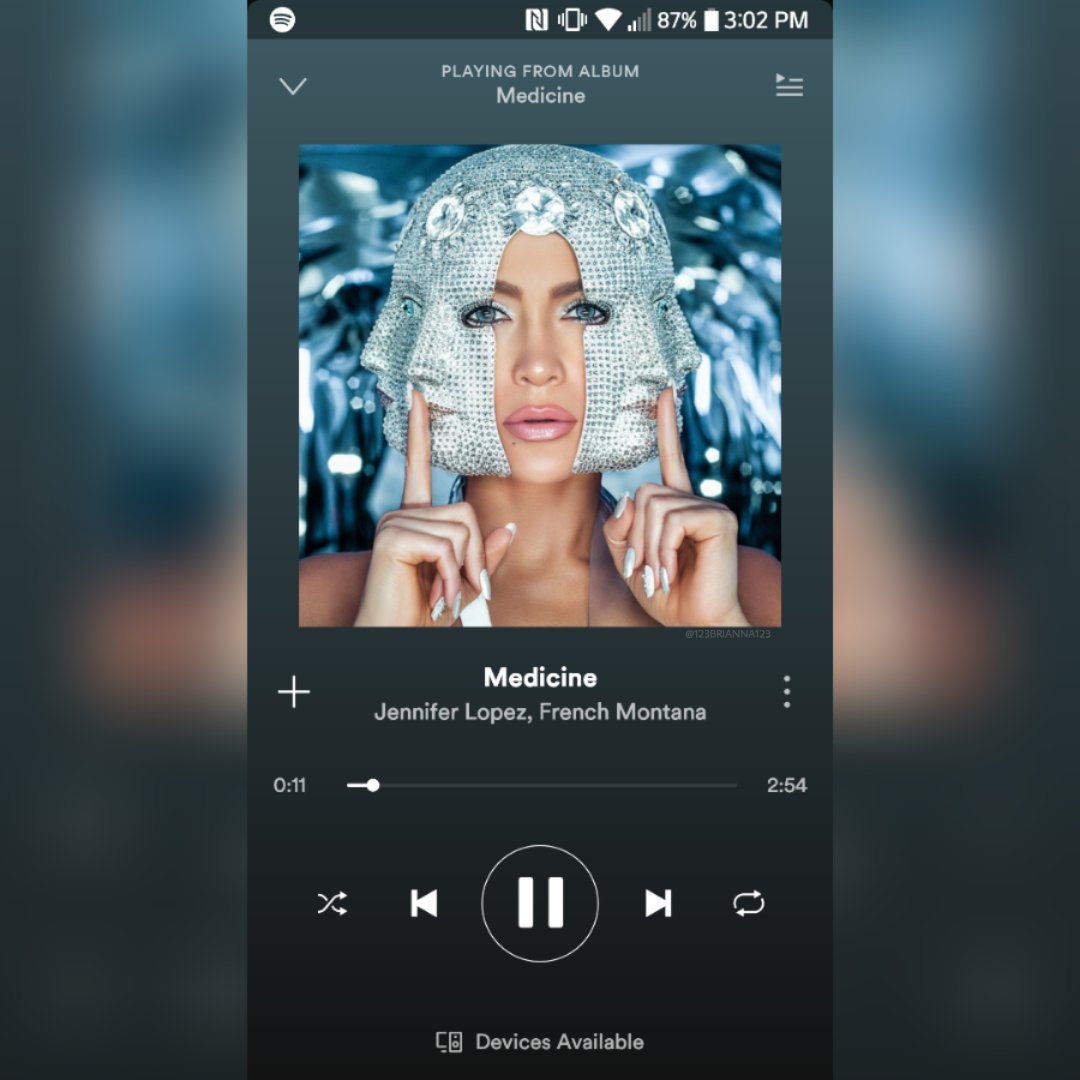 RT @123brianna123: MEDICINE IS OUT NOW!!! LOVE IT SO MUCH ????????  @JLo @FrencHMonTanA #Medicine https://t.co/LcEEJppP8x