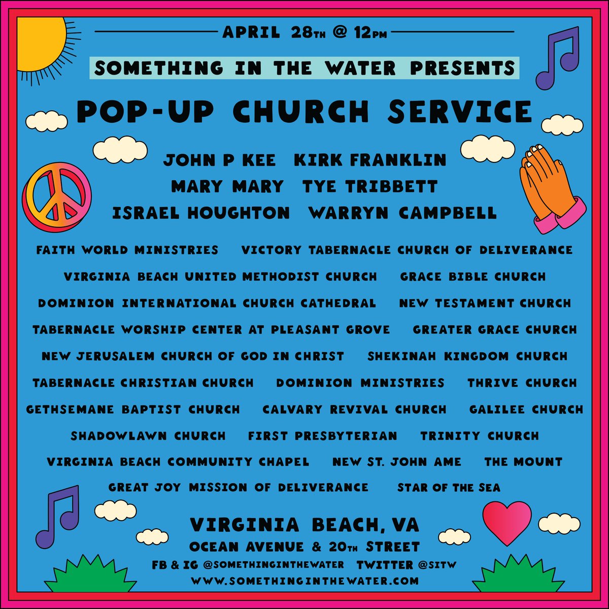 RT @sitw: The #SITWfest Pop-Up Church lineup is HERE! Happening on Sunday of the festival. Come join us ???????? https://t.co/CtWmGeOfWR