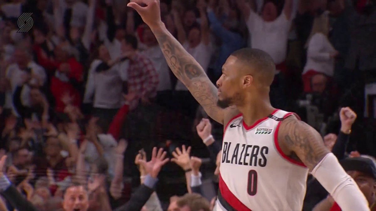 Damian Lillard waves goodbye to OKC. https://t.co/2fH1RmMgjl. 