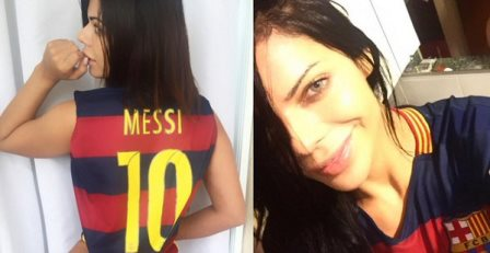 RT @ECUAGOL: IMPRESIONANTE || (FOTO) El apoyo de la Miss BumBum para el Barça y Leo Messi https://t.co/J8oCE7wbJ5 … https://t.co/pkLtG182b2