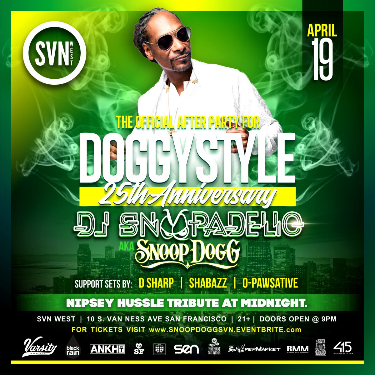 After the sold out SF show tonight dj snoopadelic on the decks for the afterparty ???????????? @bigpercyrmm does it again ! https://t.co/sDvNV8K9UK