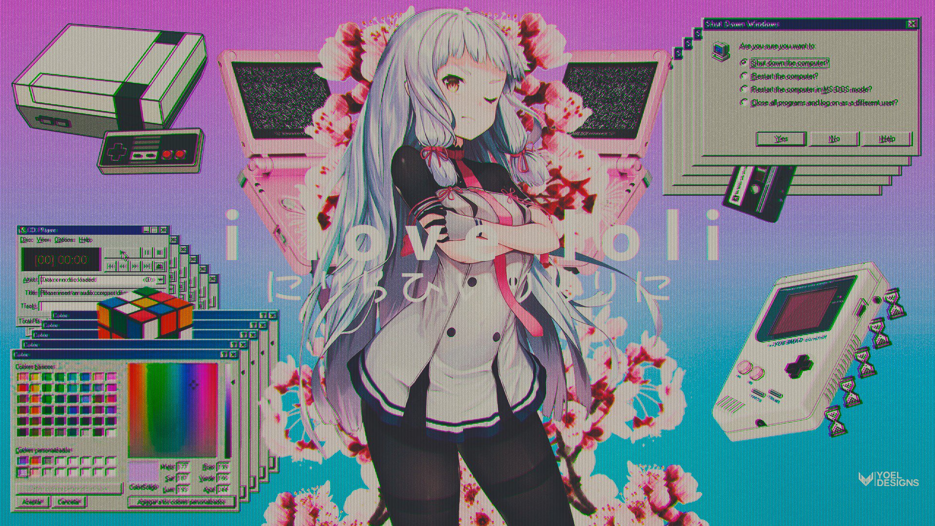Wallpaper style vaporwave loli!! • Thanks for support!! ❤️ • #Vaporwave # Anime #Loli #Kancolle /jMdtttFUZD | Flipboard