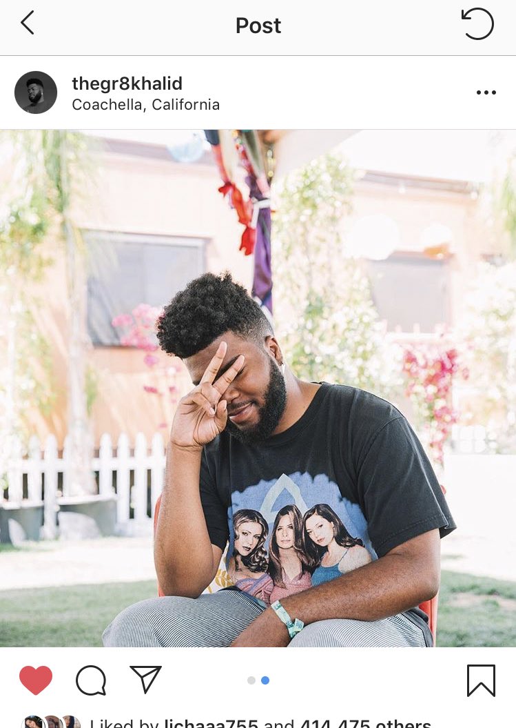RT @phoebeandprue: Khalid wearing a Charmed shirt is everything I never knew I needed. I STAN https://t.co/XmFBsdyjMo