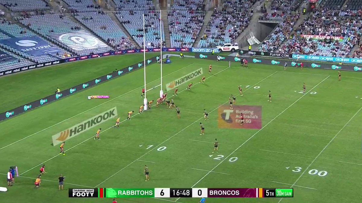 RT @NRL: Stop it ????

And a goanna to finish ????

#NRLSouthsBroncos 

#TelstraPremiership https://t.co/Nnrs2E4sl7