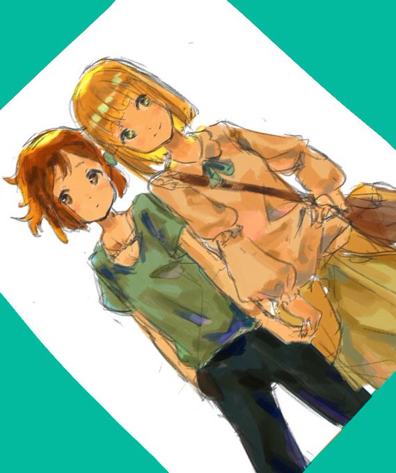 かんみど実はみどたまは描いたことあったけどかんみどはこれが初めて(のはず)#たまこまーけっと#たまこラブストーリー かんみど実はみどたまは描いたことあったけどかんみどはこれが初めて(のはず)#たまこまーけっと#たまこラブストーリー