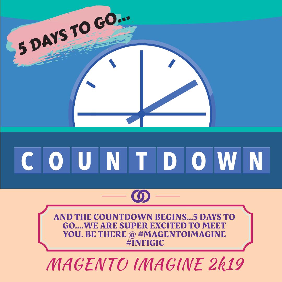 infigictech: And the countdown begins...5 days to go....We are super excited to meet you. Be there @ #MagentoImagine #Infigic https://t.co/I4dxCBUAQ7