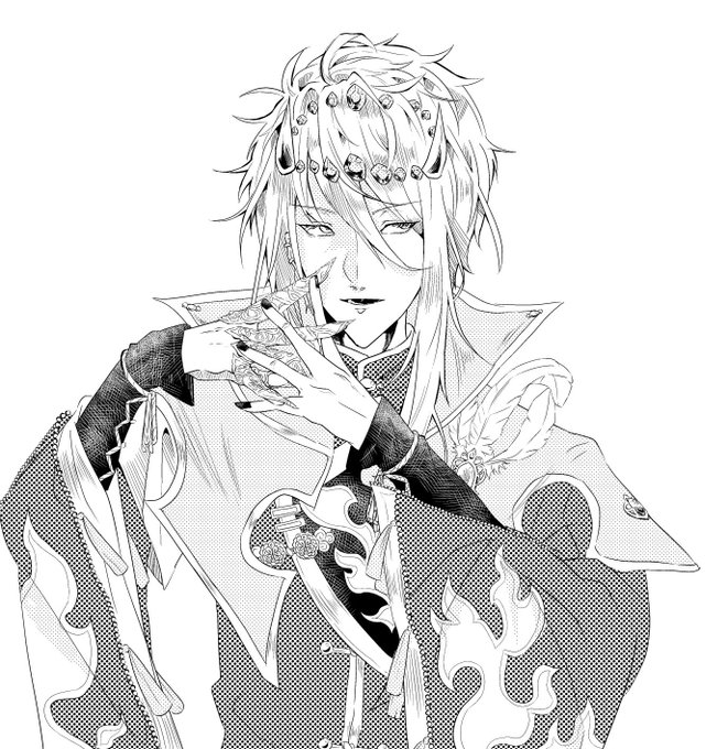 モノクロで浪巫謠描いてみたー!いまだに装飾が分からん…聆牙はちょっと描けないのでお休みで💦💦#サンファン#サンファンアー モノクロで浪巫謠描いてみたー!いまだに装飾が分からん…聆牙はちょっと描けないのでお休みで💦💦#サンファン#サンファンアー