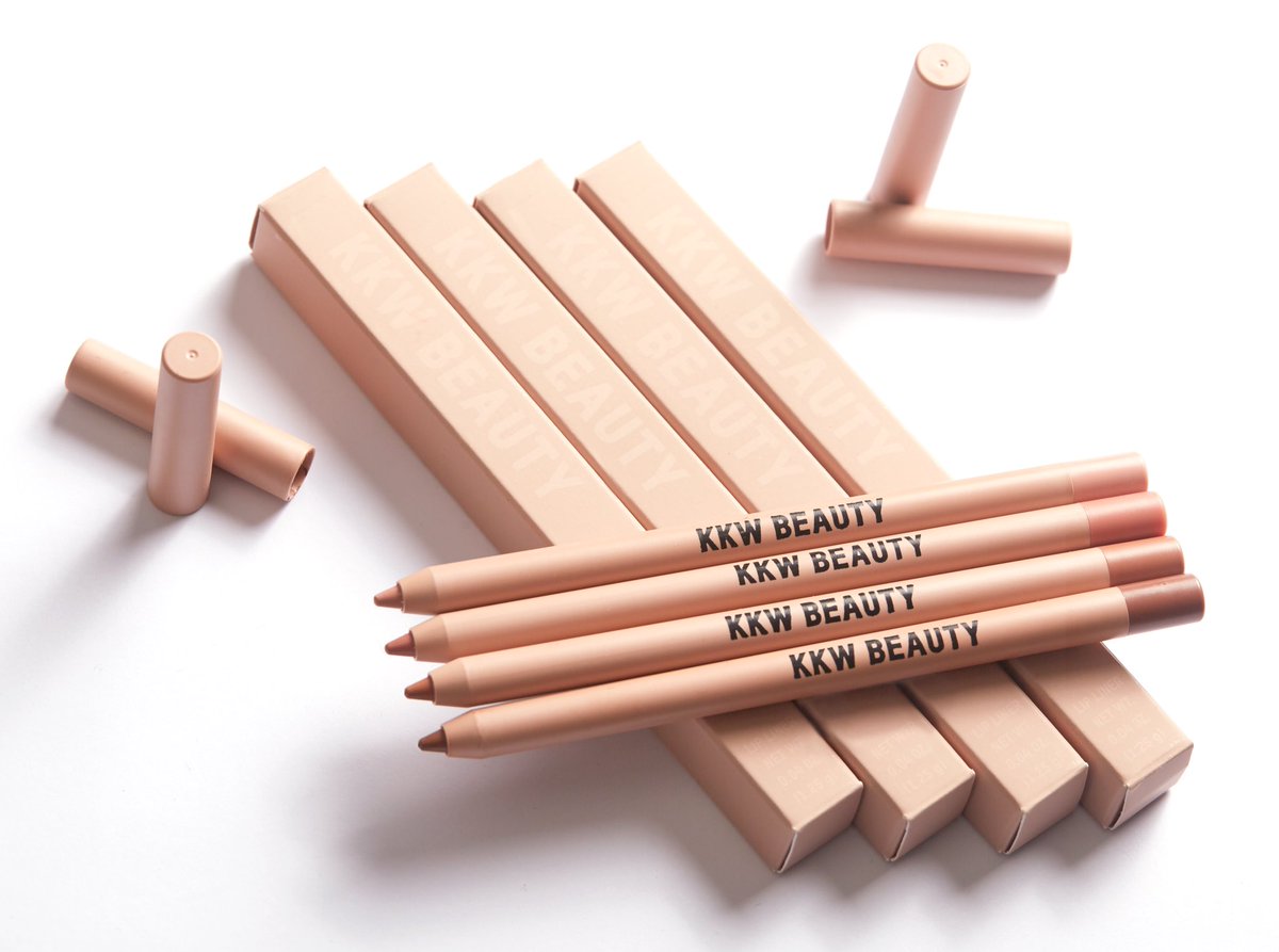 My 4 new Nude Lip Liners launch TODAY at 12PM PST!! Shop them online at https://t.co/PoBZ3bhjs8 #KKWBEAUTY https://t.co/fdvD3cQQQW