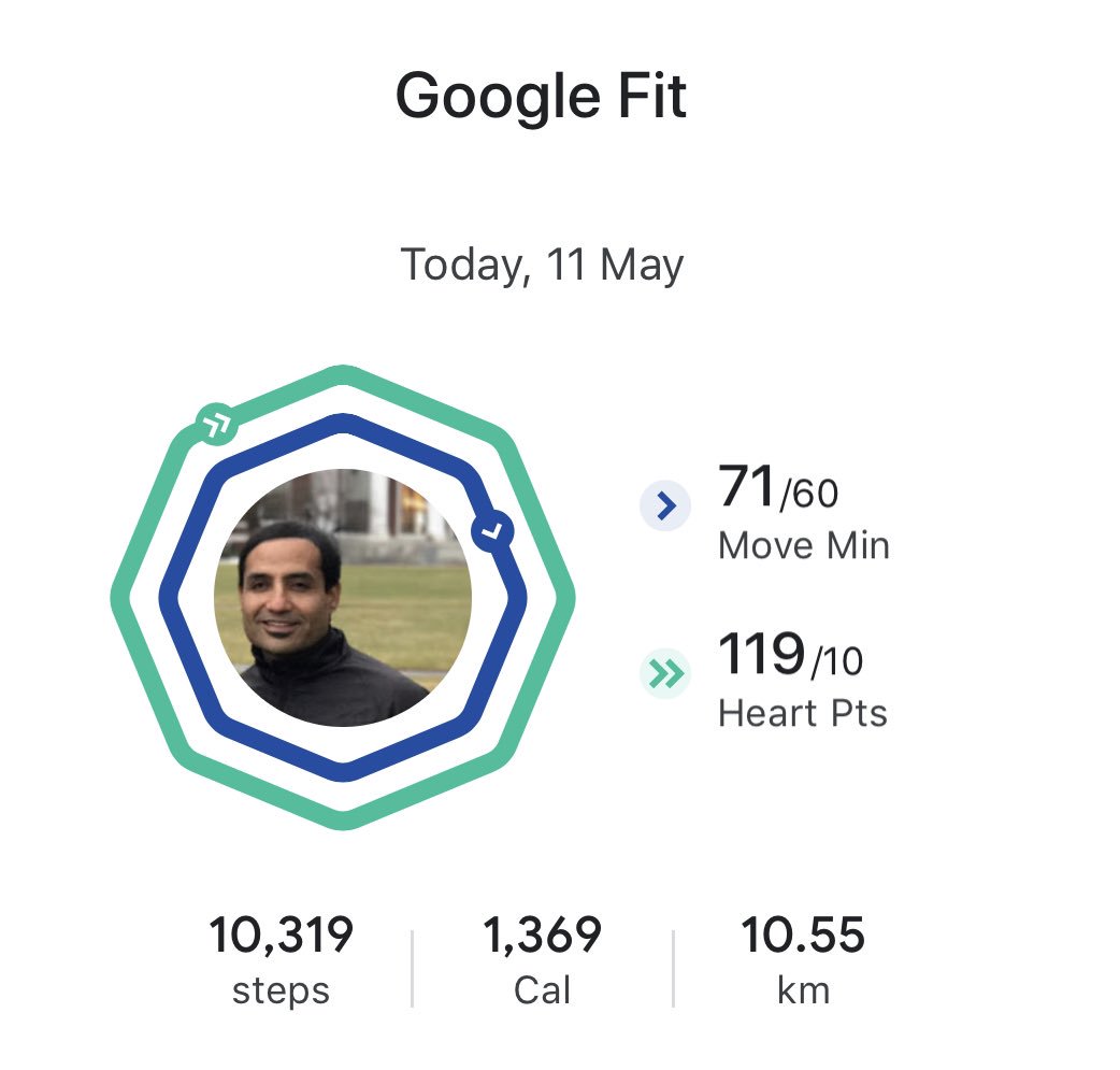 miverma: Today's stats are looking good for #BigDamRun 71 move minutes 10319 steps 10.55 kms ! https://t.co/xXrdbsenOK