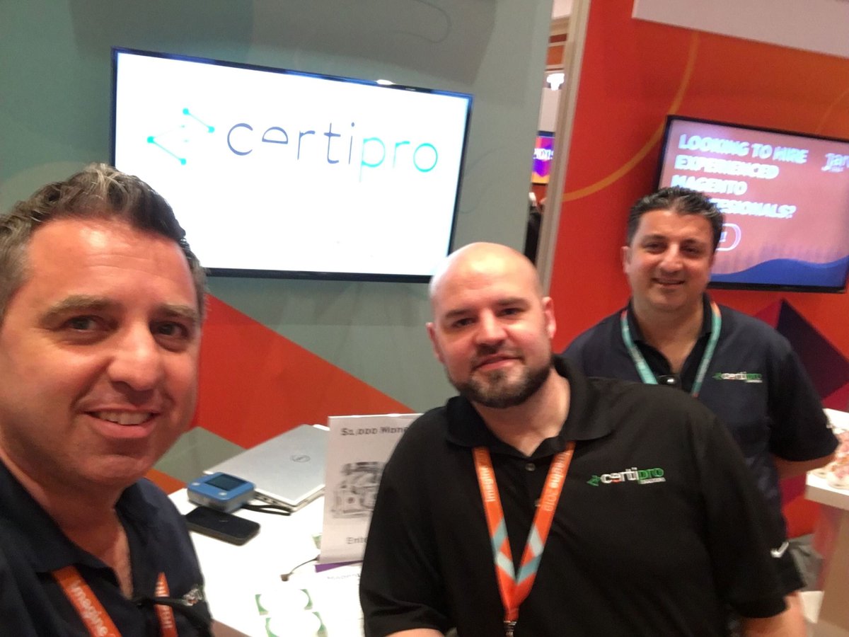 CertiProS: Opening day at #MagentoImagine drop by booth #706 and say hello! https://t.co/vJ5GC1VYfl