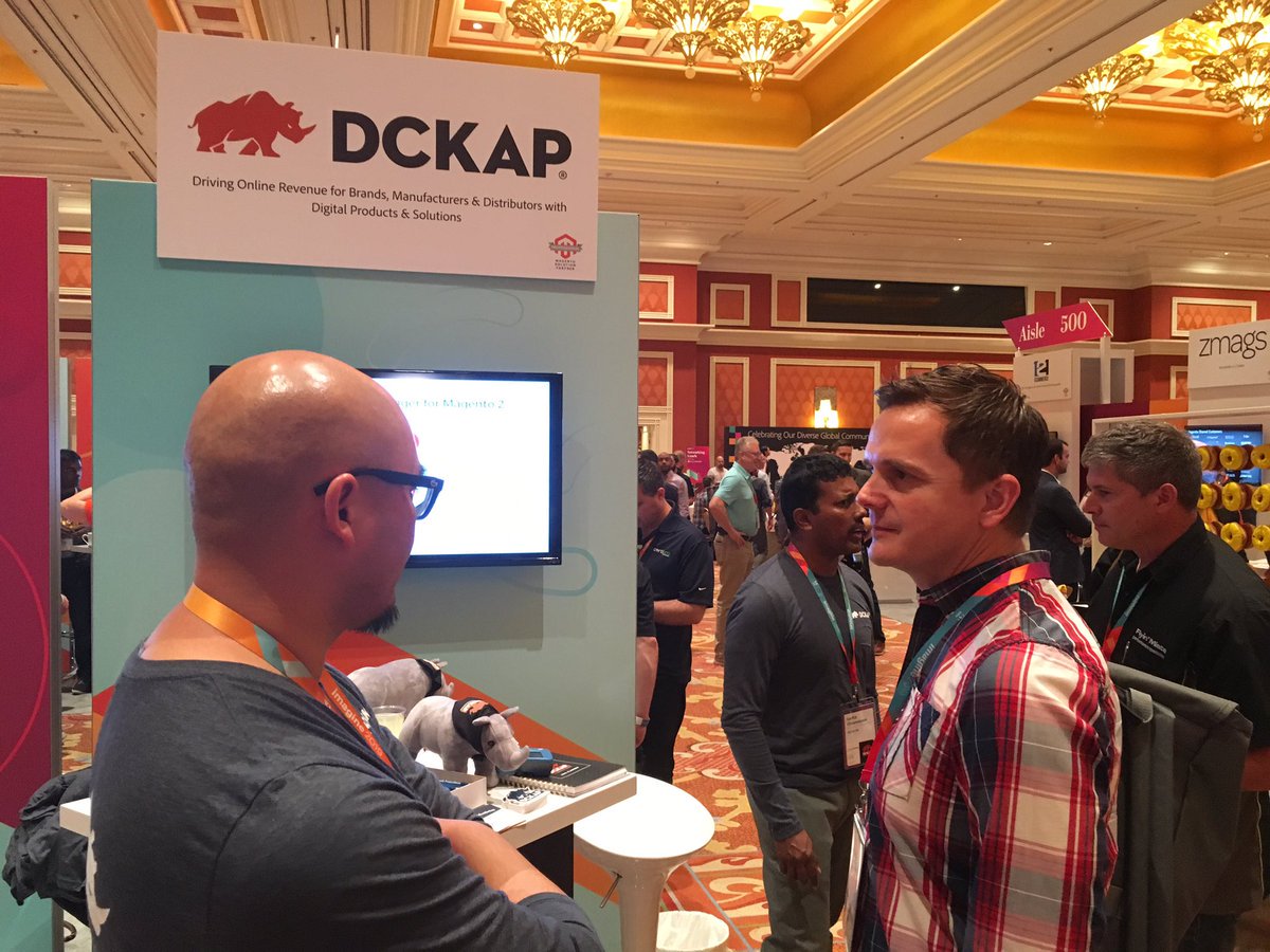 DCKAP: Thank you Kyle, @SolidSurface for stopping by our booth at #MagentoImagine https://t.co/qpvIW6v0Lz