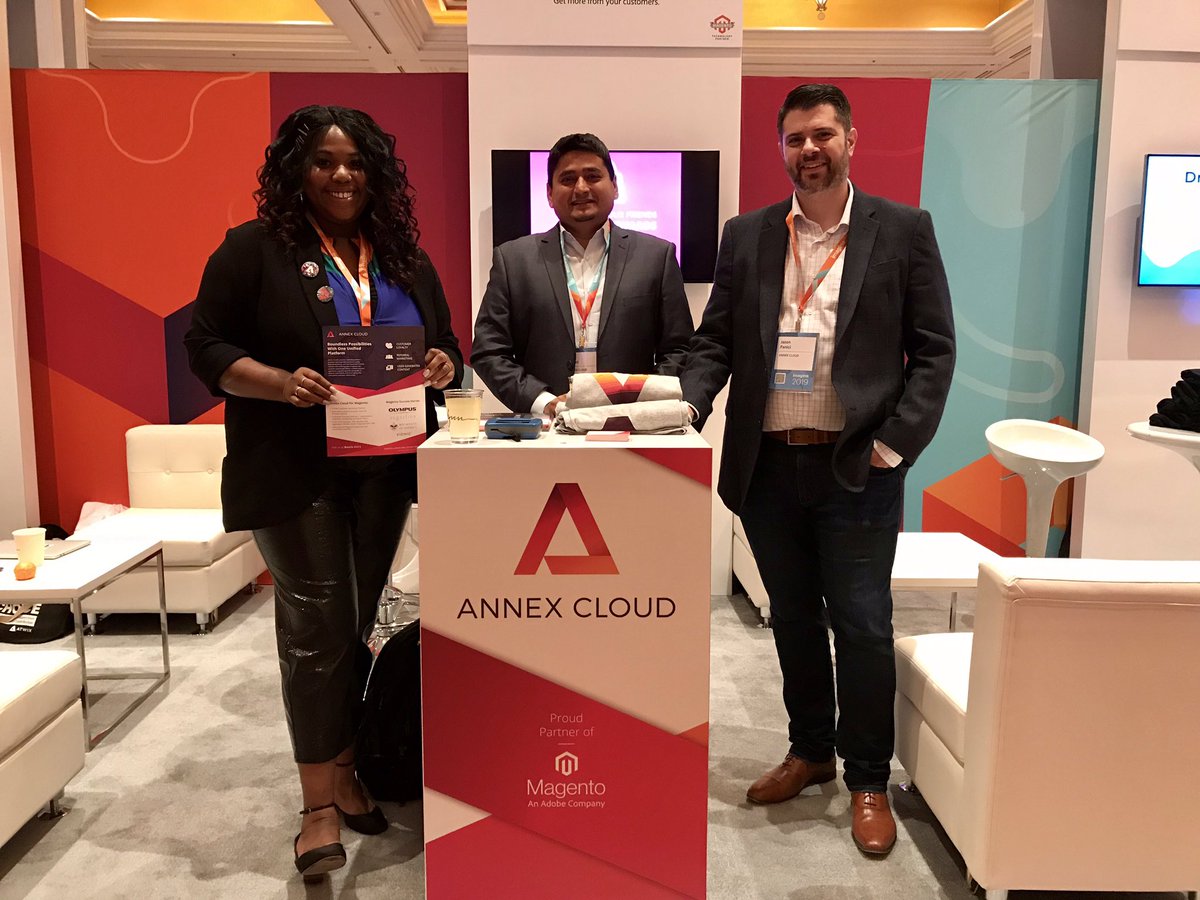 AnnexCloud: We’re up and running at #MagentoImagine! nnCome say hello to these friendly faces at Booth #411 https://t.co/VNcPrz60Zn
