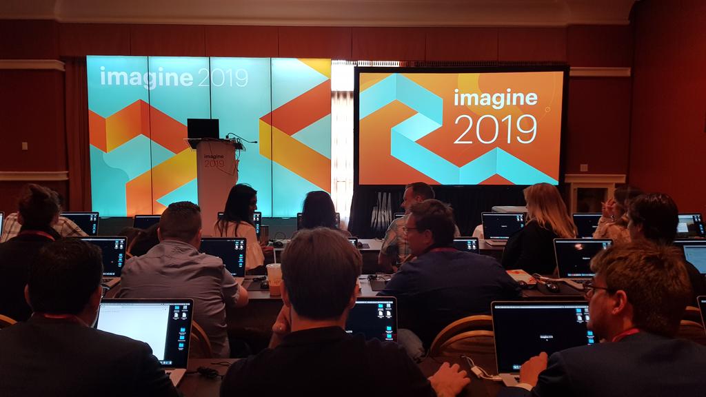 Space48ers: 1st session of the day at #MagentoImagine and we're in a lab learning about Magento Business Intelligence! https://t.co/2boa0ZmReT