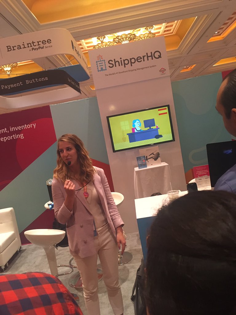 PottyRobz: Zenda discussing cross border shipping at the @ShipperHQ stand #MagentoImagine https://t.co/d3FcfQD4rO