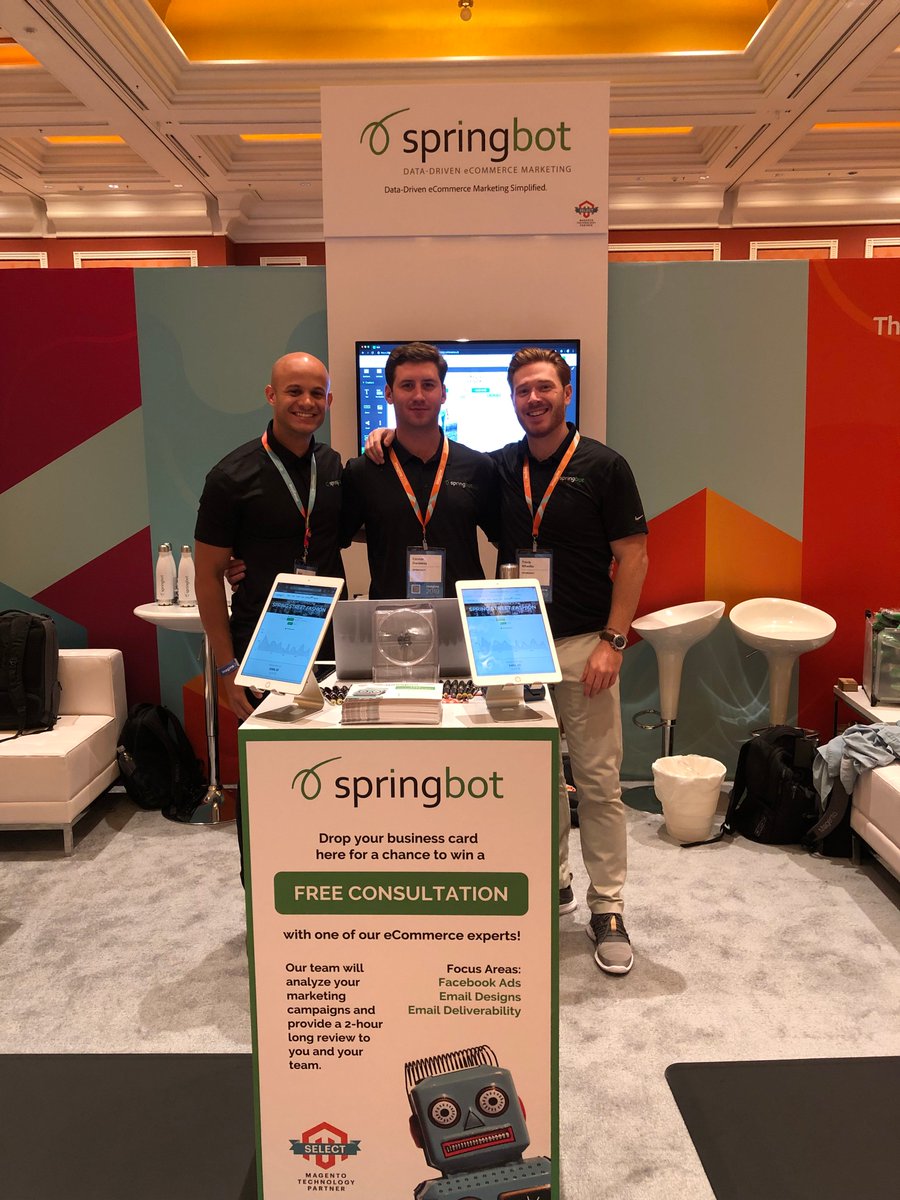 springbot: #MagentoImagine is in full swing! Stop by booth #303 to meet the springbots and enter into our daily giveaways! https://t.co/yd01XqcTMb